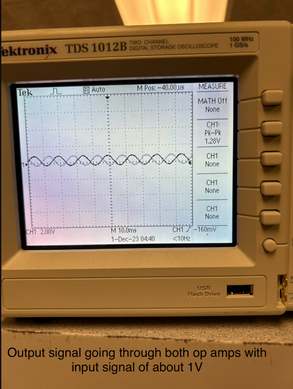 oscilloscope output of signal conditioning